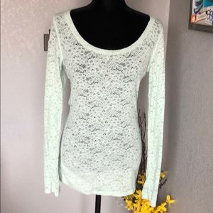 Express Lace Teal Top